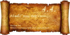 Almássy Adrienn névjegykártya